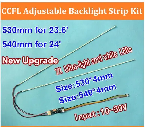 Free 50set 23.6" 530mm 50set 540mm 24"Adjustable brightness led backlight strip kit,Update inch LCD ccfl panel to LED backlight
Free 50set 23.6" 530mm 50set 540mm 24"Adjustable brightness led backlight strip kit,Update inch LCD ccfl panel to LED backlight