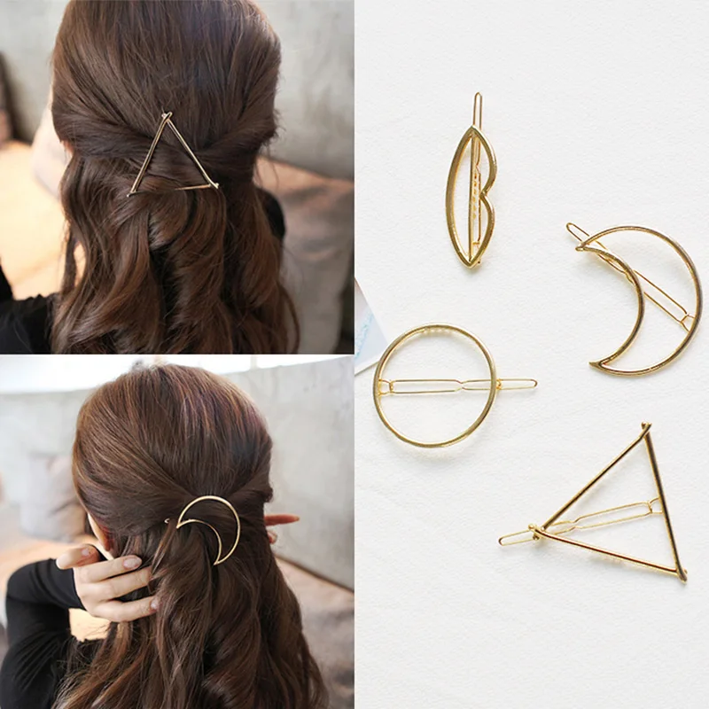 M MISM 2020 Women Hair Clip Gold Silver Metal Moon Hairpins Accessories For Girls Alloy Hairgrips Elegant Headwear New | Аксессуары для