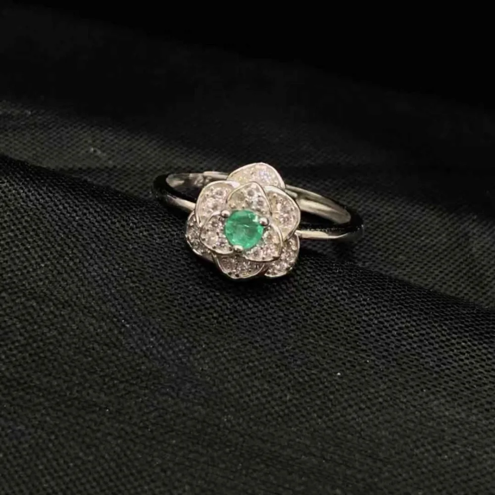 Columbia mining area, natural emerald ring, 925 sterling silver, women's high-end colorful jewelry
Columbia mining area, natural emerald ring, 925 sterling silver, women's high-end colorful jewelry
