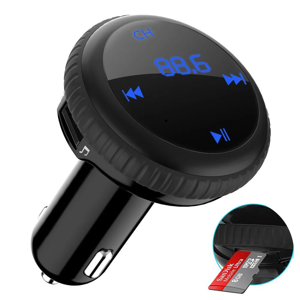 FM трансмиттер с Bluetooth автомобильный комплект громкой связи MP3 плеер модулятор 5 В 2