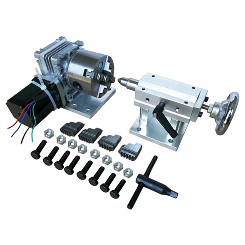 Center height 71mm Rotary Axis A the 4th 80mm 4 Jaw Chuck for wood metal CNC Router milling machine
Center height 71mm Rotary Axis A the 4th 80mm 4 Jaw Chuck for wood metal CNC Router milling machine