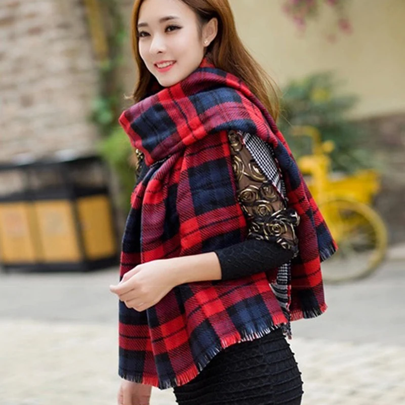 Mingjiebihuo New fashion autumn and winter long dual-use double-sided scarf comfortable shawl thick warm plaid women girls scarf
Mingjiebihuo New fashion autumn and winter long dual-use double-sided scarf comfortable shawl thick warm plaid women girls scarf