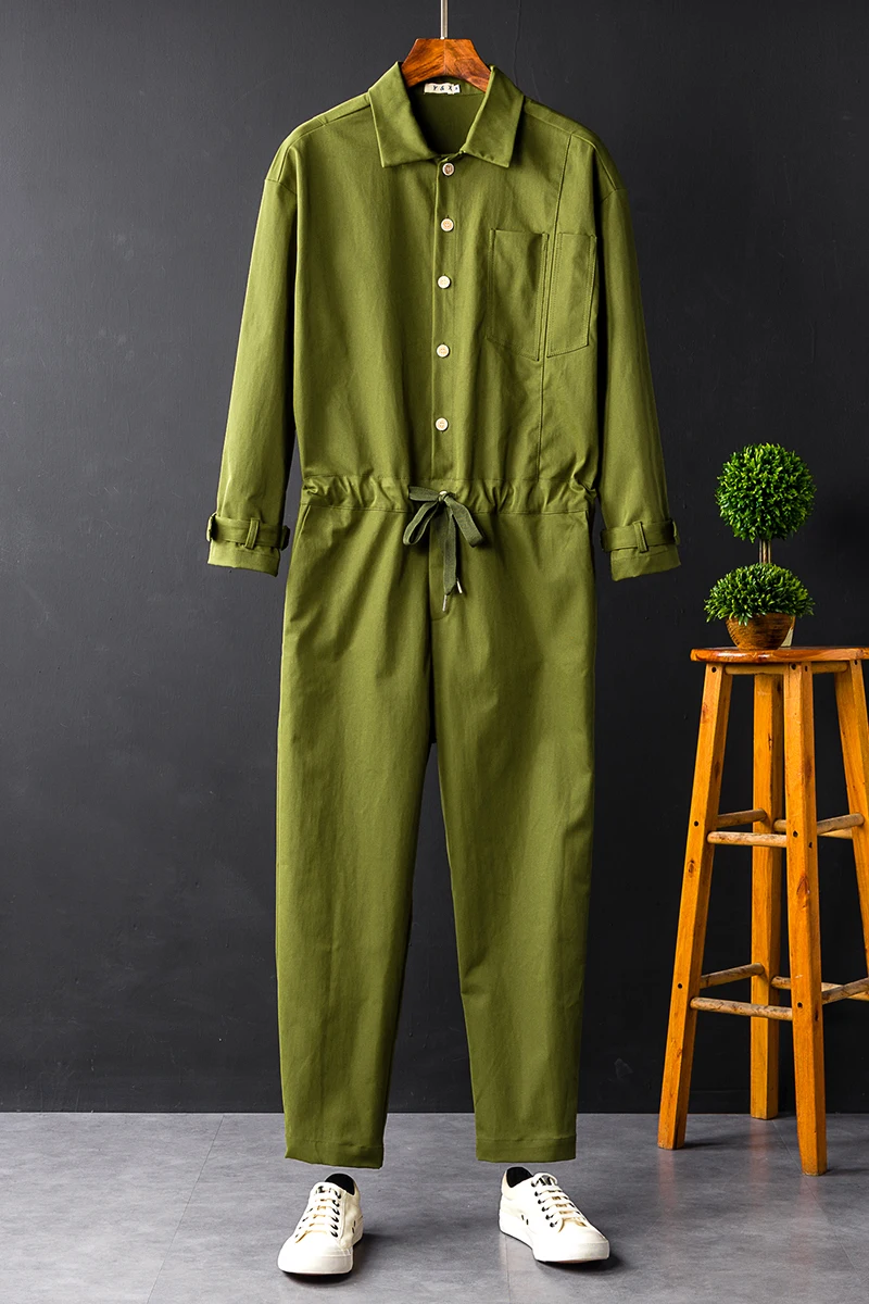 2019 New Arriva Men's loose fit long sleeve jumpsuits Casual black army green overalls pants
2019 New Arriva Men's loose fit long sleeve jumpsuits Casual black army green overalls pants