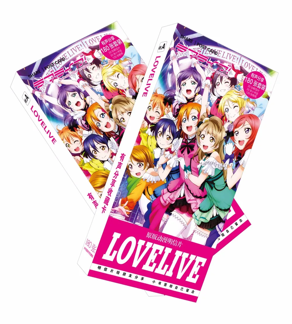 180 шт./компл. Аниме Любовь Живая открытка игрушка lovelive Волшебная бумажная