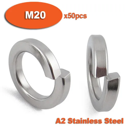 50 шт. DIN127 M20 A2 пружинная шайба из нержавеющей стали|spring lock washer|m20m20 bmw |