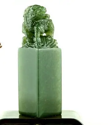 free shipping Seal Green Frozen Jade Stone Material Kirin Name Seal Pure Handmade Lettering Custom 3x3x10
free shipping Seal Green Frozen Jade Stone Material Kirin Name Seal Pure Handmade Lettering Custom 3x3x10