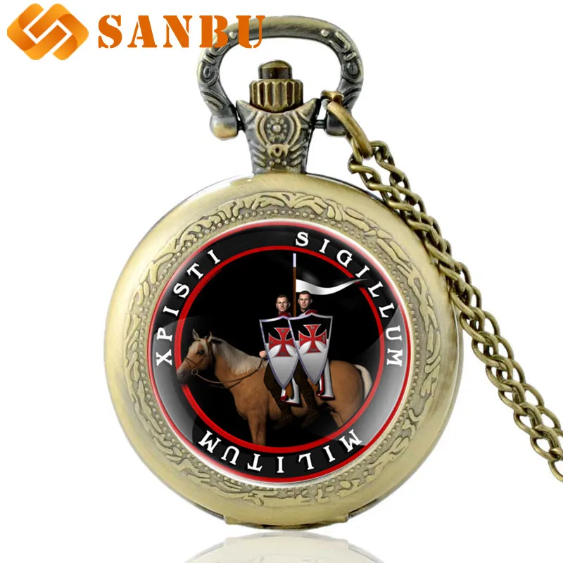 Vintage Xpisti Sigillum Militum Quartz Pocket Watch Retro Men Women Knight Templar Cross Pendant Necklace Watches
Vintage Xpisti Sigillum Militum Quartz Pocket Watch Retro Men Women Knight Templar Cross Pendant Necklace Watches