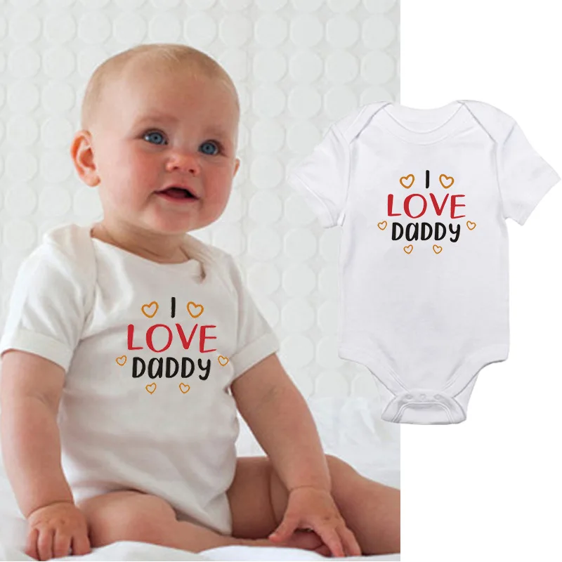 Lovely Newborn Clothing I LOVE DADDY Print Baby Romper Fathers Day Baby Grows White Cotton Rompers
Lovely Newborn Clothing I LOVE DADDY Print Baby Romper Fathers Day Baby Grows White Cotton Rompers