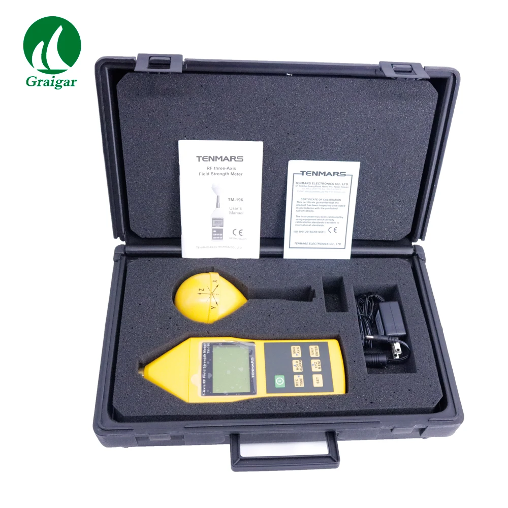 TM-196 EMF Meter 3 Axis Electrosmog RF Field Strength Meter Measurement Range 38mv to 11v/m
TM-196 EMF Meter 3 Axis Electrosmog RF Field Strength Meter Measurement Range 38mv to 11v/m