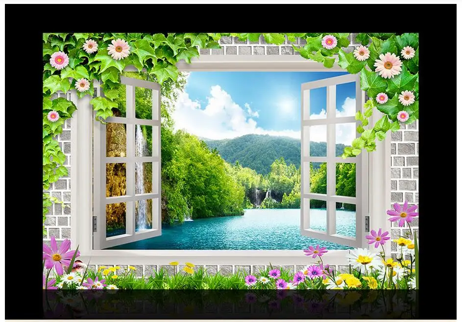 Пользовательские фотообои 3d, настенные фрески, обои 3 d, окно, цветы, пейзаж, Настенные обои, декор для гостиной
Пользовательские фотообои 3d, настенные фрески, обои 3 d, окно, цветы, пейзаж, Настенные обои, декор для гостиной