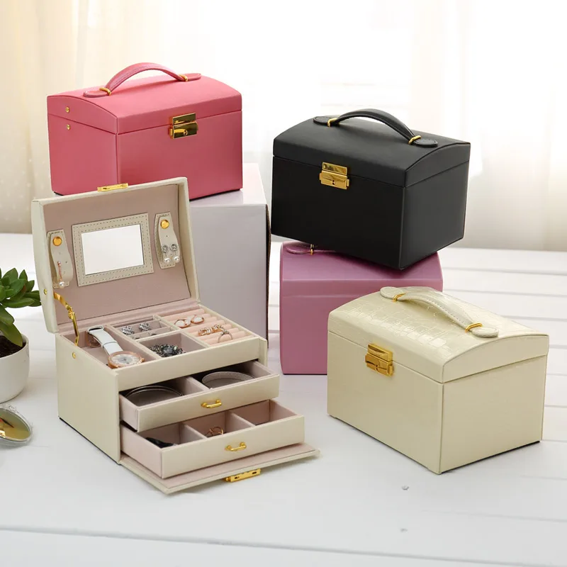 Luxury Princess Jewelry Box Trilaminar Eco-friendly PU Jewel Case Storage Box For Girlfriend Gift 1 Piece Free Shipping
Luxury Princess Jewelry Box Trilaminar Eco-friendly PU Jewel Case Storage Box For Girlfriend Gift 1 Piece Free Shipping