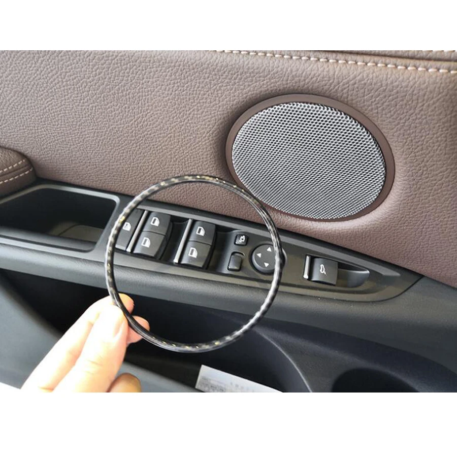 YAQUICKA 4Pcs Carbon Fiber Style Car Interior Door Speaker Cover Trim Styling Ring Mouldings for BMW X5 2014-2018 X6 2015-2018
YAQUICKA 4Pcs Carbon Fiber Style Car Interior Door Speaker Cover Trim Styling Ring Mouldings for BMW X5 2014-2018 X6 2015-2018
