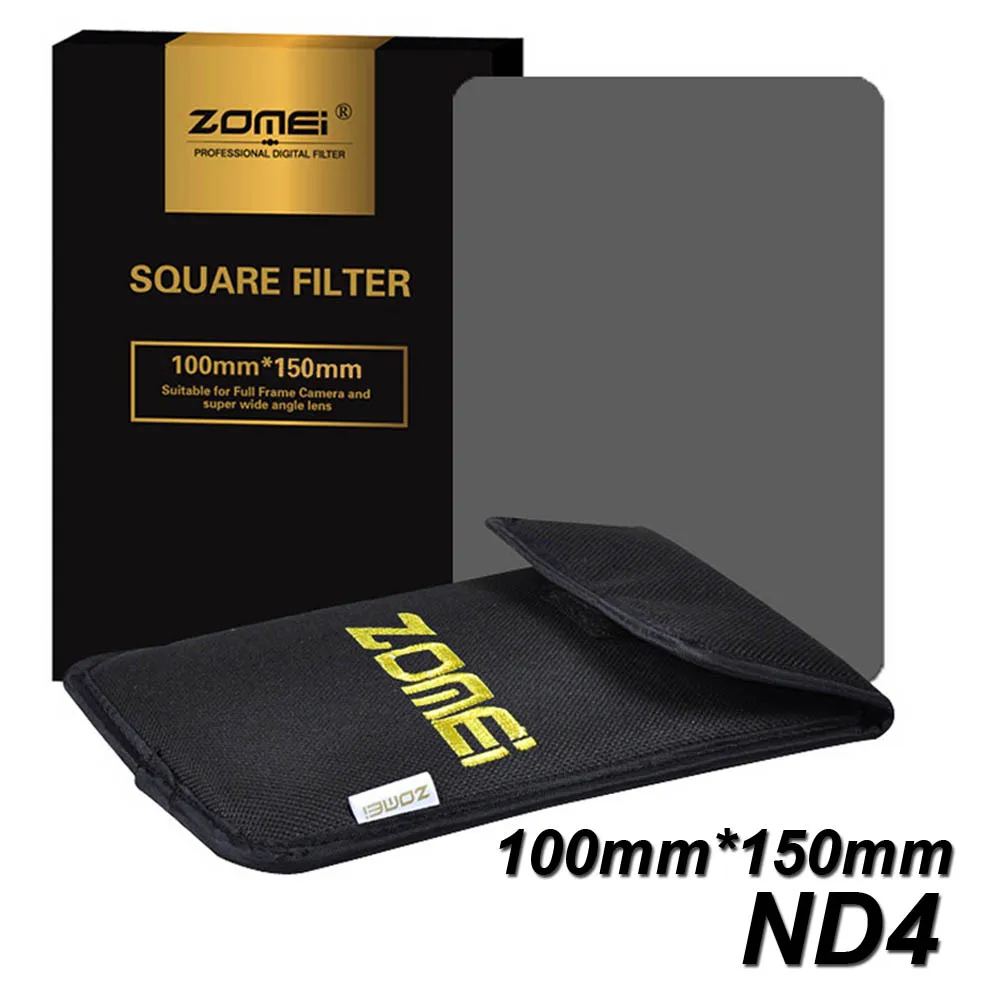 New Zomei Pro ND4 ND0.6 (4x) 100*150mm 100x150mm 2-Stop Neutral Density Square filter for Cokin Z-PRO Series Holder 100mm*150mm
New Zomei Pro ND4 ND0.6 (4x) 100*150mm 100x150mm 2-Stop Neutral Density Square filter for Cokin Z-PRO Series Holder 100mm*150mm