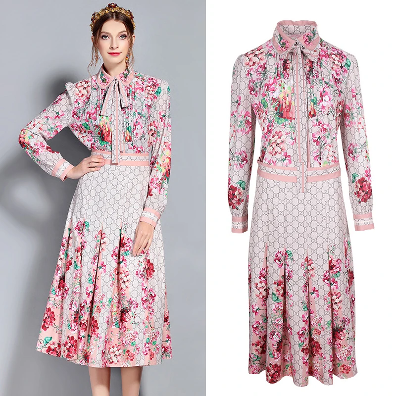 S-3XL high quality 2019 brand new fashion printing handmade beaded long-sleeved Slim temperament bow women's suit dres
S-3XL high quality 2019 brand new fashion printing handmade beaded long-sleeved Slim temperament bow women's suit dres