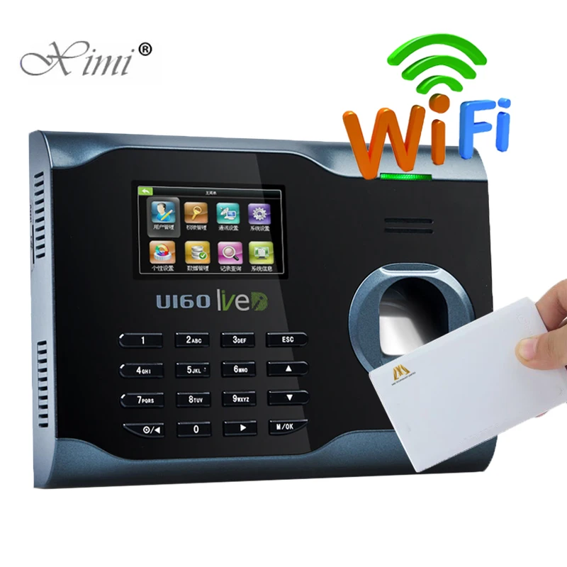 WIFI TCP/IP USB биометрический отпечаток пальца посещаемость времени 13 56 МГц MF IC