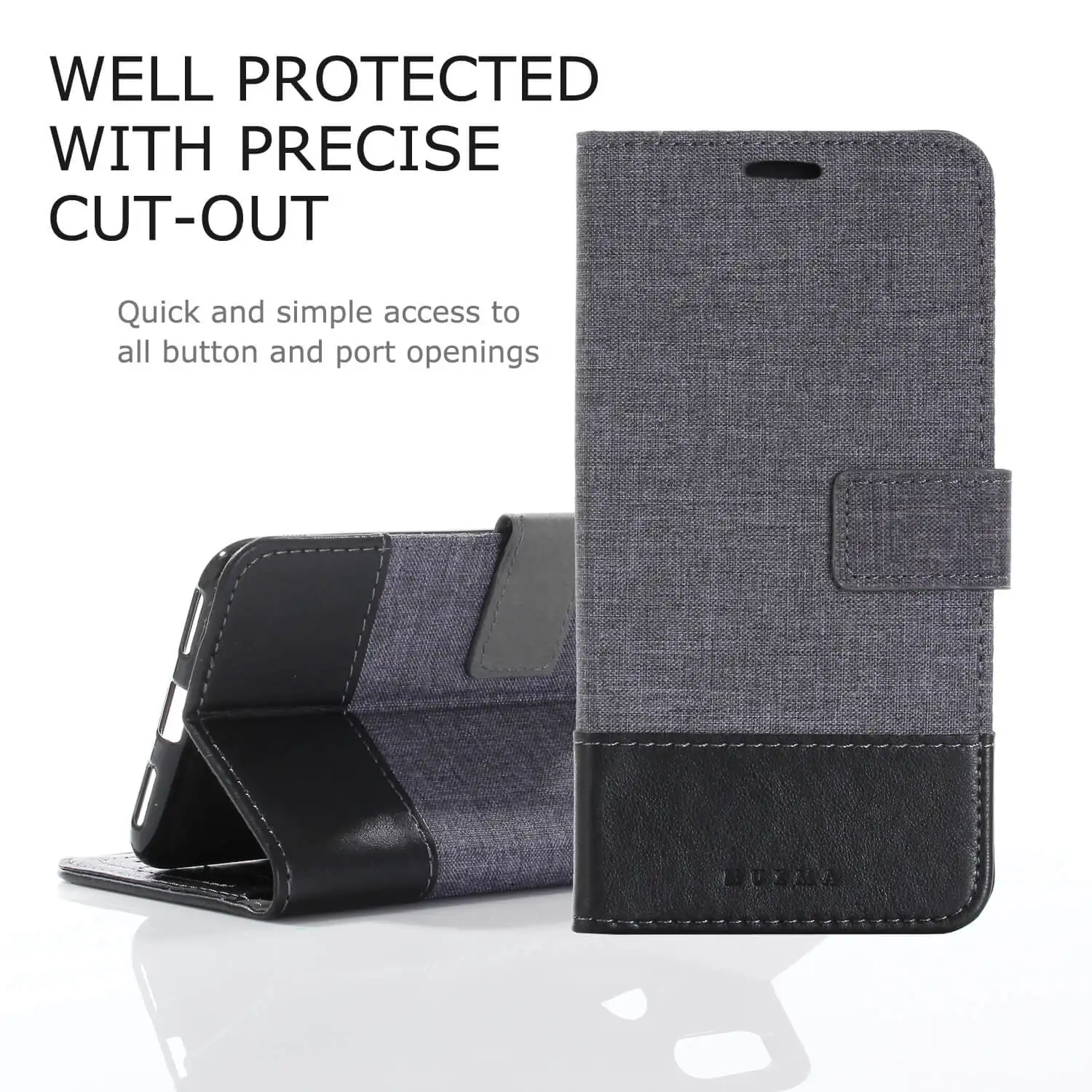 Роскошная джинсовая ткань + кошелек флип-кошелек кожаный чехол для XiaoMi A2 A1 5C 5S Plus
