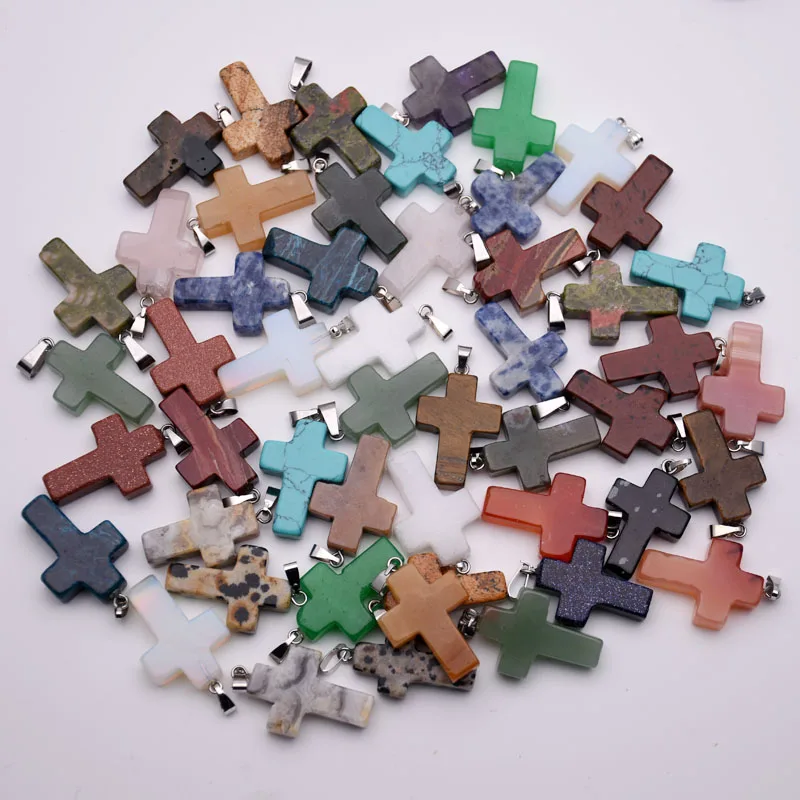 wholesale fashion Cross mixed Natural stone Pendants for jewelry making charm Good quality necklace accessories 50pcs/lot
wholesale fashion Cross mixed Natural stone Pendants for jewelry making charm Good quality necklace accessories 50pcs/lot