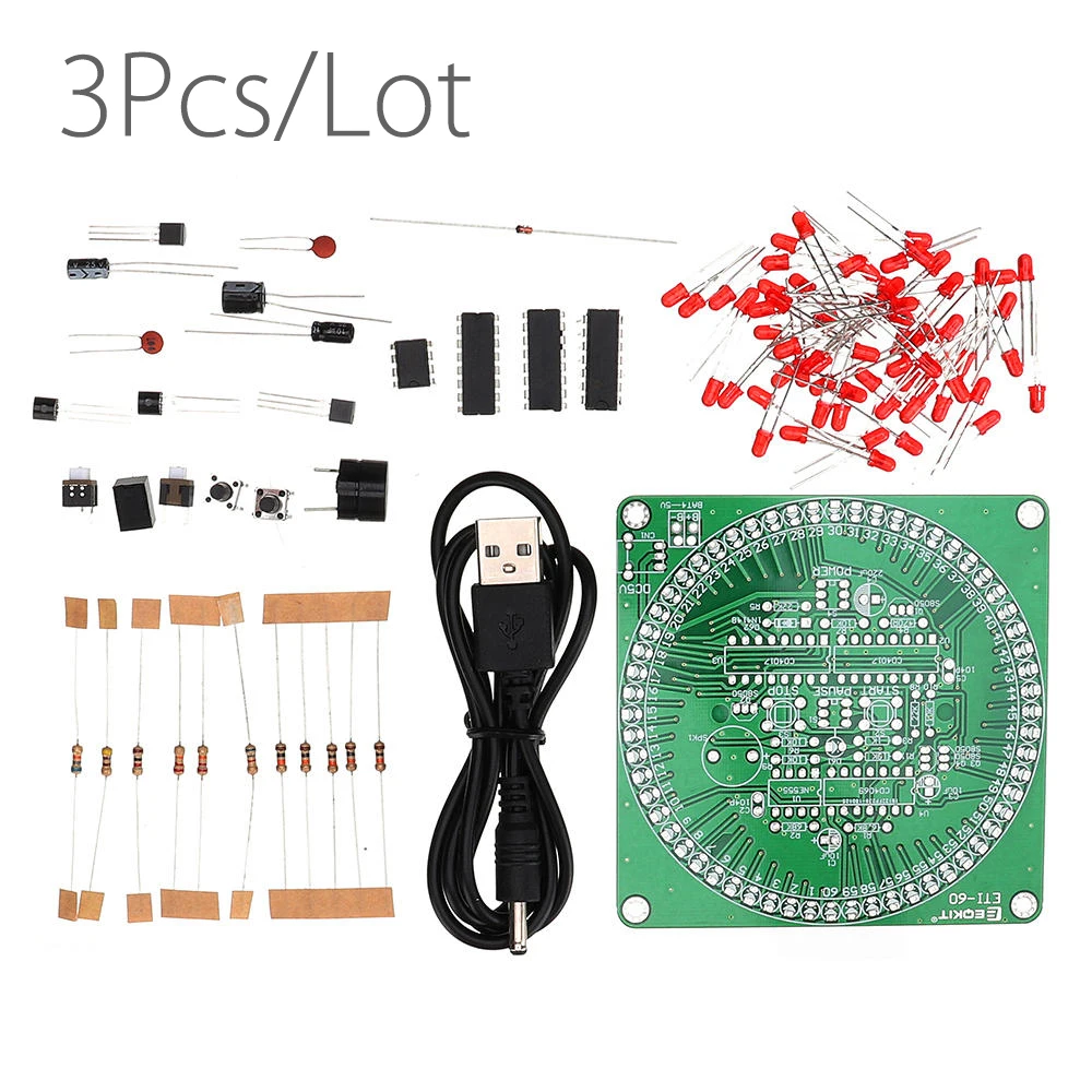 3Pcs/Lot 60 Seconds Electronic Timer Kit DIY Parts Soldering Practice Board ETI-60
3Pcs/Lot 60 Seconds Electronic Timer Kit DIY Parts Soldering Practice Board ETI-60