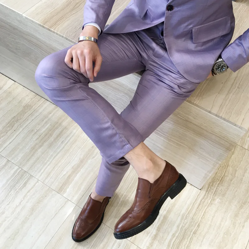 Men's Single Breasted Nightclub Bar Suit Three-piece Slim Business Casual Plaid Party Dress (Jacket+Pant+vest)
Men's Single Breasted Nightclub Bar Suit Three-piece Slim Business Casual Plaid Party Dress (Jacket+Pant+vest)
