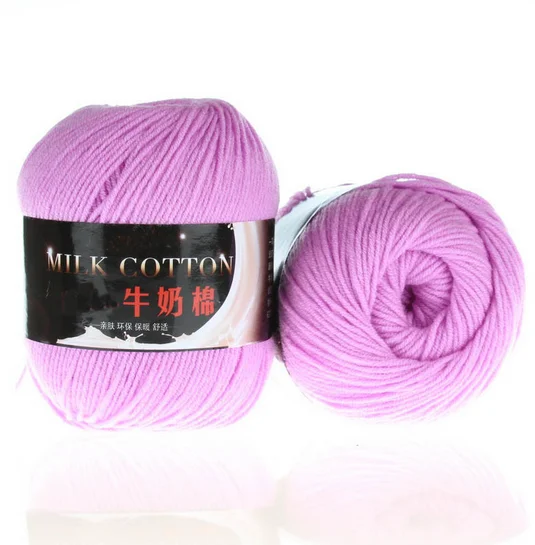 

mylb 500g Milk Cotton Yarn Cotton Chunky Hand-Woven Crochet Knitting Wool Yarn Warm Soft Yarn For Sweaters Hats Scarves DIY