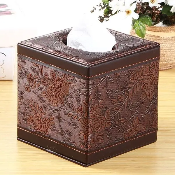 European Square PU leather+wood toilet tissue holder box for napkins napkin boxs holder towel box for home decoration ZJH022B
European Square PU leather+wood toilet tissue holder box for napkins napkin boxs holder towel box for home decoration ZJH022B