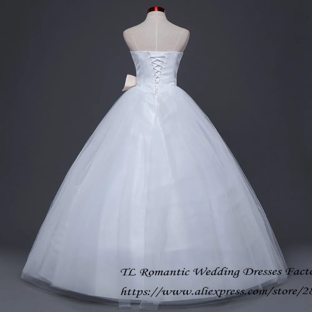 Женское свадебное платье It's Yiiya белое без бретелек с бантом на талии лето