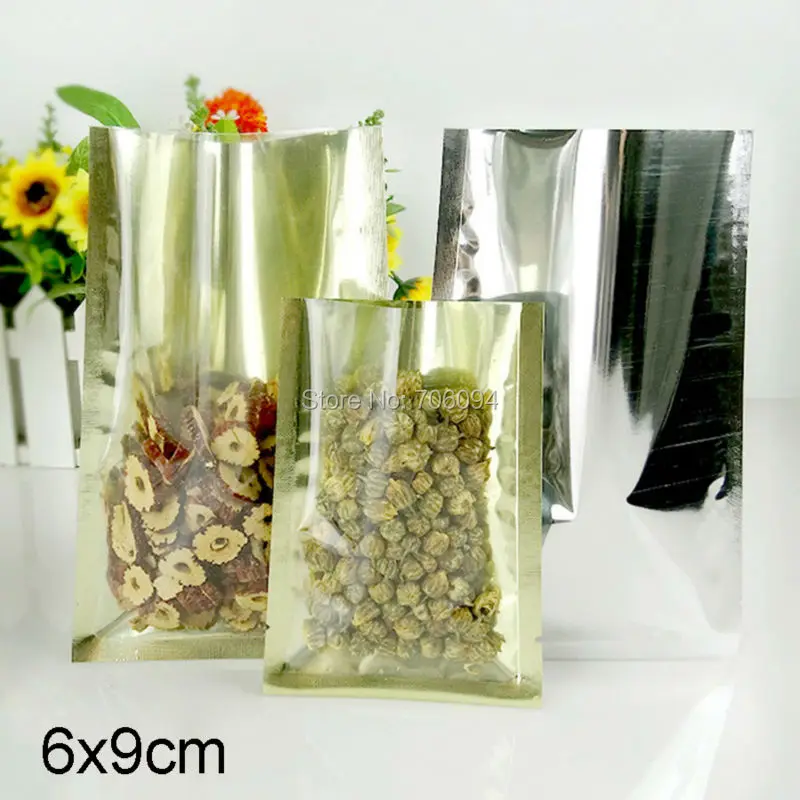 200PCS 6x9cm(2.36''*3.54'') Heat Sealing Top open Clear gold Aluminum Foil Bag tea coffee storage pouch silver plastic bag
200PCS 6x9cm(2.36''*3.54'') Heat Sealing Top open Clear gold Aluminum Foil Bag tea coffee storage pouch silver plastic bag