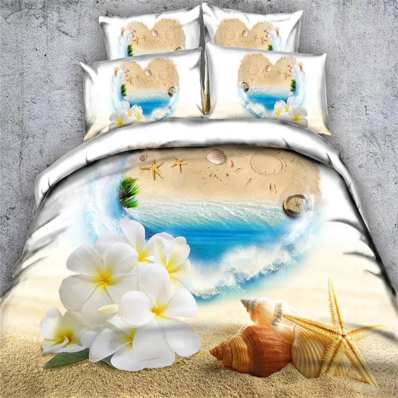 Free shipping 100%cotton 3d shell beach 4pcs bedding set no filler twin/full/queen/king/super king size home textile
Free shipping 100%cotton 3d shell beach 4pcs bedding set no filler twin/full/queen/king/super king size home textile