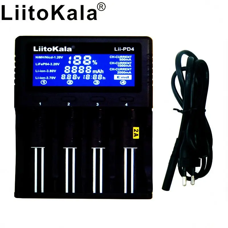 Зарядное устройство LiitoKala Lii-PD4 с ЖК-дисплеем для 18650 26650 21700 AA/AAA 3,8 в/3,7 в/3,2 В/1,2 в/1,5 в
Зарядное устройство LiitoKala Lii-PD4 с ЖК-дисплеем для 18650 26650 21700 AA/AAA 3,8 в/3,7 в/3,2 В/1,2 в/1,5 в