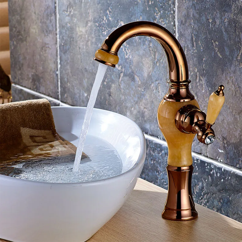 New jade and brass faucet rose gold finished bathroom basin faucet,Luxury sink tap basin mixer High Quality water tap
New jade and brass faucet rose gold finished bathroom basin faucet,Luxury sink tap basin mixer High Quality water tap