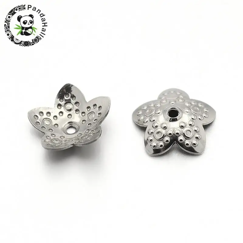 5-Petal 304 Stainless Steel Flower Bead Caps, Stainless Steel Color, 10x3mm, Hole: 1mm
5-Petal 304 Stainless Steel Flower Bead Caps, Stainless Steel Color, 10x3mm, Hole: 1mm