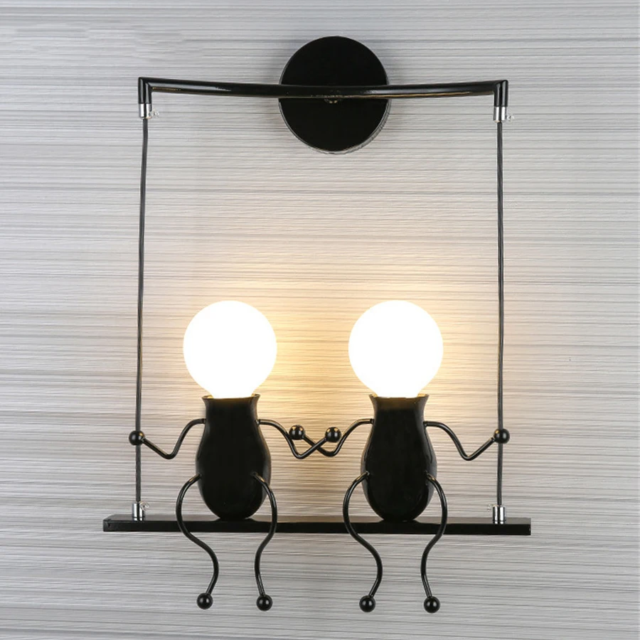 Thrisdar Creative Iron Doll Led Wall Lamp Nordic Bedroom Bedside Aisle Kids Baby Children' Room Cartoon Villain Swing Wall Light
Thrisdar Creative Iron Doll Led Wall Lamp Nordic Bedroom Bedside Aisle Kids Baby Children' Room Cartoon Villain Swing Wall Light