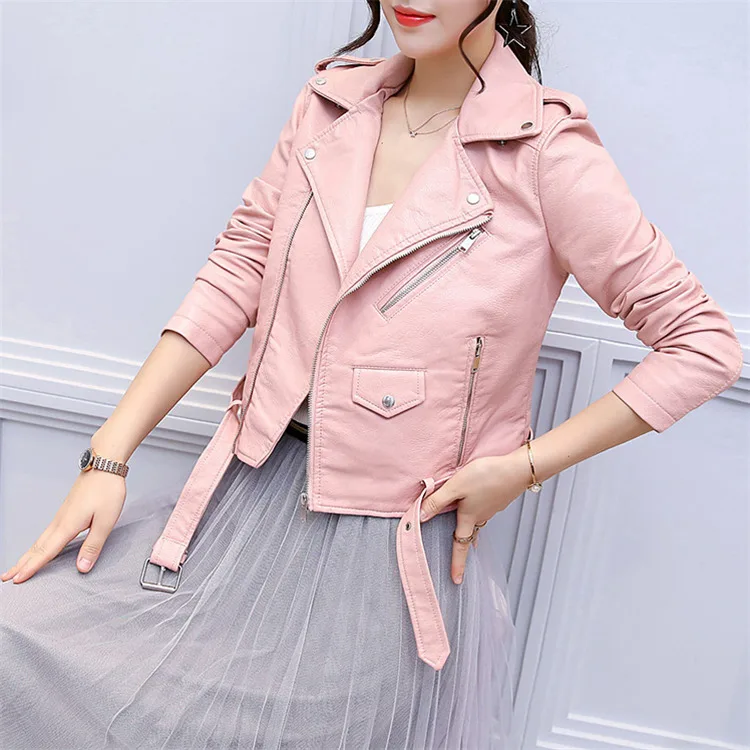 2019 Autumn Short Soft Leather Jacket Women Fashion Zipper Motorcycle PU Leather Jackets Ladies Basic Street Coat Outwear
2019 Autumn Short Soft Leather Jacket Women Fashion Zipper Motorcycle PU Leather Jackets Ladies Basic Street Coat Outwear