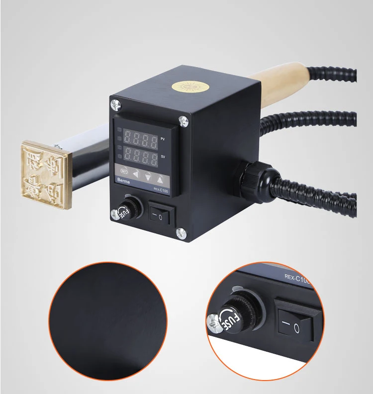 Protable Handheld Manual Digital Hot Stamping Foil Bronzing Machine 7x7cm 110V PVC Leather PU Paper Wood Logo Mark Embosser 300W
Protable Handheld Manual Digital Hot Stamping Foil Bronzing Machine 7x7cm 110V PVC Leather PU Paper Wood Logo Mark Embosser 300W