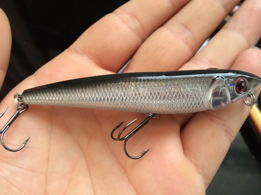 DOG-X Super Pencil Lure 11g/9cm Top water Dogs Fishing Belly Glow Hard Lures Bait Owner VMC Hook Lot 5 Pieces
DOG-X Super Pencil Lure 11g/9cm Top water Dogs Fishing Belly Glow Hard Lures Bait Owner VMC Hook Lot 5 Pieces