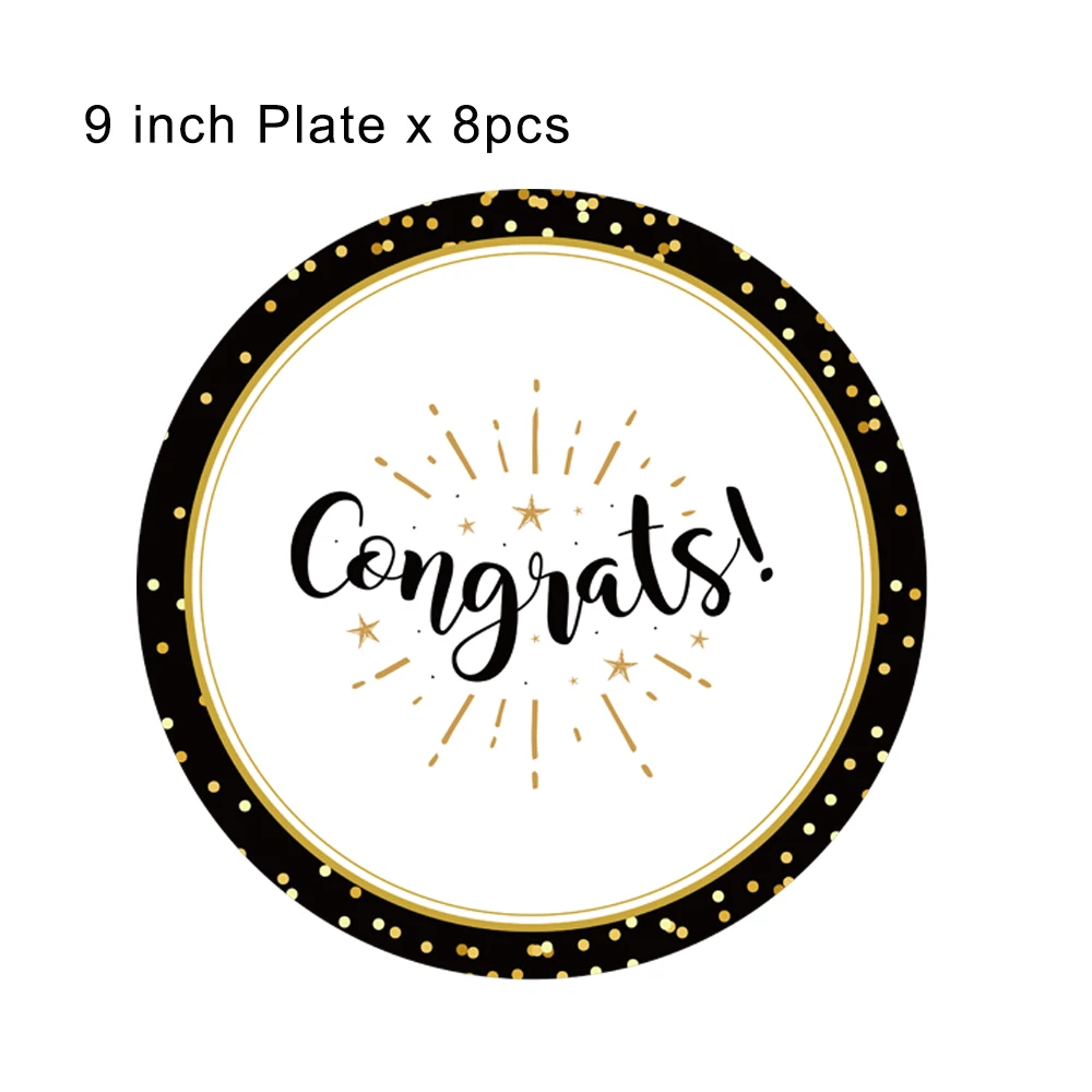 Black Gold Disposable Tableware Sets Congrats Graduation Theme Party Decorations Napkins
Black Gold Disposable Tableware Sets Congrats Graduation Theme Party Decorations Napkins