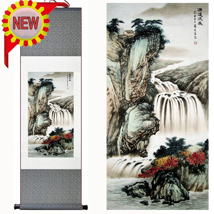 High Quality Chinese Traditional Painting Wall Picture For Home Decoration Silk Hanging Scroll Style Spectacular Mountain Falls
High Quality Chinese Traditional Painting Wall Picture For Home Decoration Silk Hanging Scroll Style Spectacular Mountain Falls