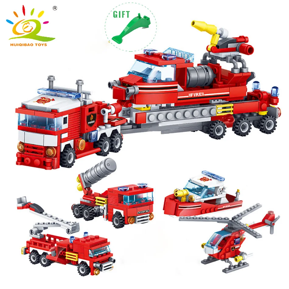HUIQIBAO 4 in 1 City Firefighting Building Blocks DIY Fire Truck Helicopter Boat City Firefighter Bricks Toys For Children
HUIQIBAO 4 in 1 City Firefighting Building Blocks DIY Fire Truck Helicopter Boat City Firefighter Bricks Toys For Children