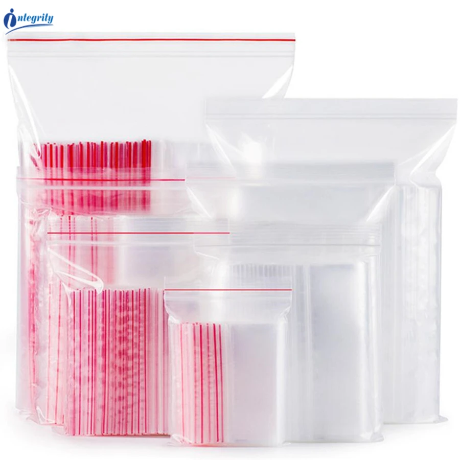 INTEGRITY Various size Transparent Self Sealing Gift/Cookie/Cloth storage pouches Reusable Clear Zip lock plastic packaging bags
INTEGRITY Various size Transparent Self Sealing Gift/Cookie/Cloth storage pouches Reusable Clear Zip lock plastic packaging bags