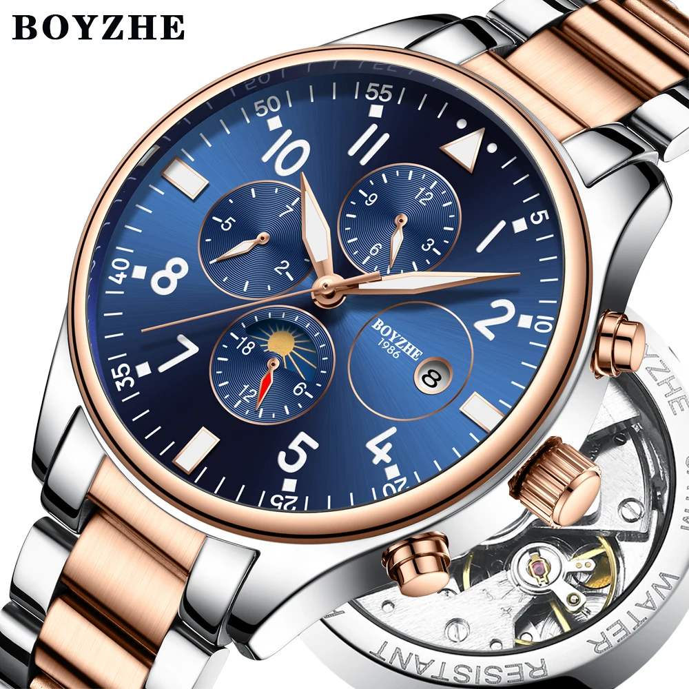 Manner Automatische Mechanische Uhr Fashion Casual Gold Leucht Edelstahl Military Sport Selbst Wind Uhren Relogio Masculino
Manner Automatische Mechanische Uhr Fashion Casual Gold Leucht Edelstahl Military Sport Selbst Wind Uhren Relogio Masculino