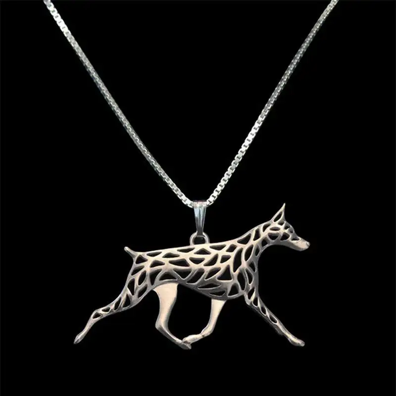 Hot Sale Cutout Jewelry Alloy Pendant Necklaces Lovers's Pet Doberman Dog Necklaces Drop Shipping
Hot Sale Cutout Jewelry Alloy Pendant Necklaces Lovers's Pet Doberman Dog Necklaces Drop Shipping