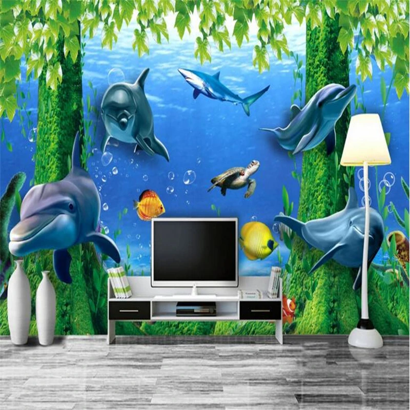 beibehang Large custom wallpapers Dream Undersea 3D Dolphin TV backdrop papel de parede para sala estar
beibehang Large custom wallpapers Dream Undersea 3D Dolphin TV backdrop papel de parede para sala estar