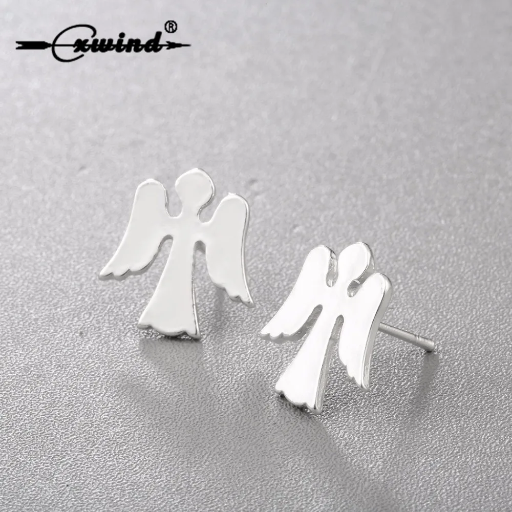 Cxwind New Unique Angle Wing Cross Stud Earrings Angle Earring for Girls Exquisite Ear Cuff Jewelry oorbellen
Cxwind New Unique Angle Wing Cross Stud Earrings Angle Earring for Girls Exquisite Ear Cuff Jewelry oorbellen