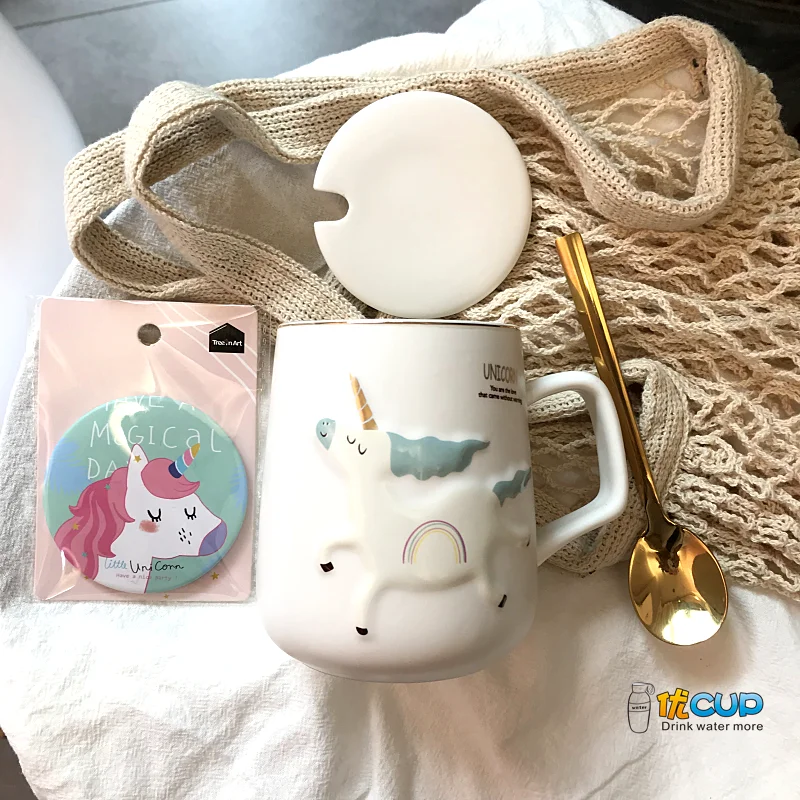 Cute Unicorn Creative Ceramic Cup Nordic Style Cartoon Coffee Mugs Spoon with Lid Office Home Breakfast Milk Cup Funny Mug Gift
Cute Unicorn Creative Ceramic Cup Nordic Style Cartoon Coffee Mugs Spoon with Lid Office Home Breakfast Milk Cup Funny Mug Gift