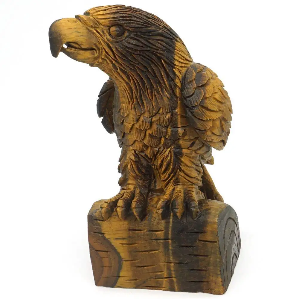 Eagle Figurine Natural Yelow Tiger Eye Stone Crystal Healing Reiki Home Decor 4.48"
Eagle Figurine Natural Yelow Tiger Eye Stone Crystal Healing Reiki Home Decor 4.48"