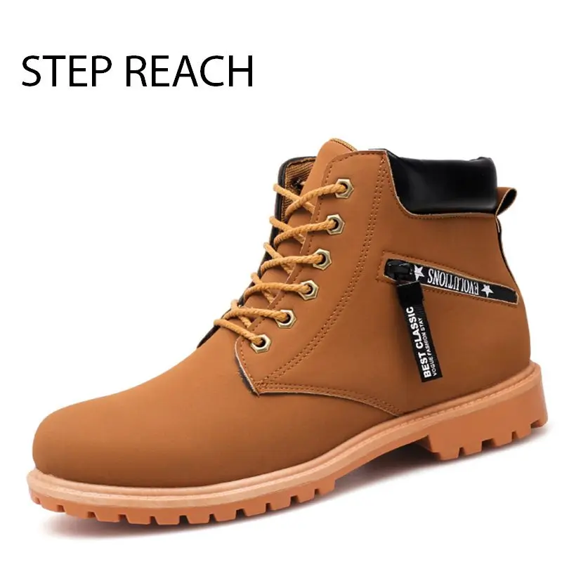 STEPREACH Brand shoes men chaussure homme zapatos hombre sapato masculino waterproof leather casual rubber lace-up Martin heigh
STEPREACH Brand shoes men chaussure homme zapatos hombre sapato masculino waterproof leather casual rubber lace-up Martin heigh