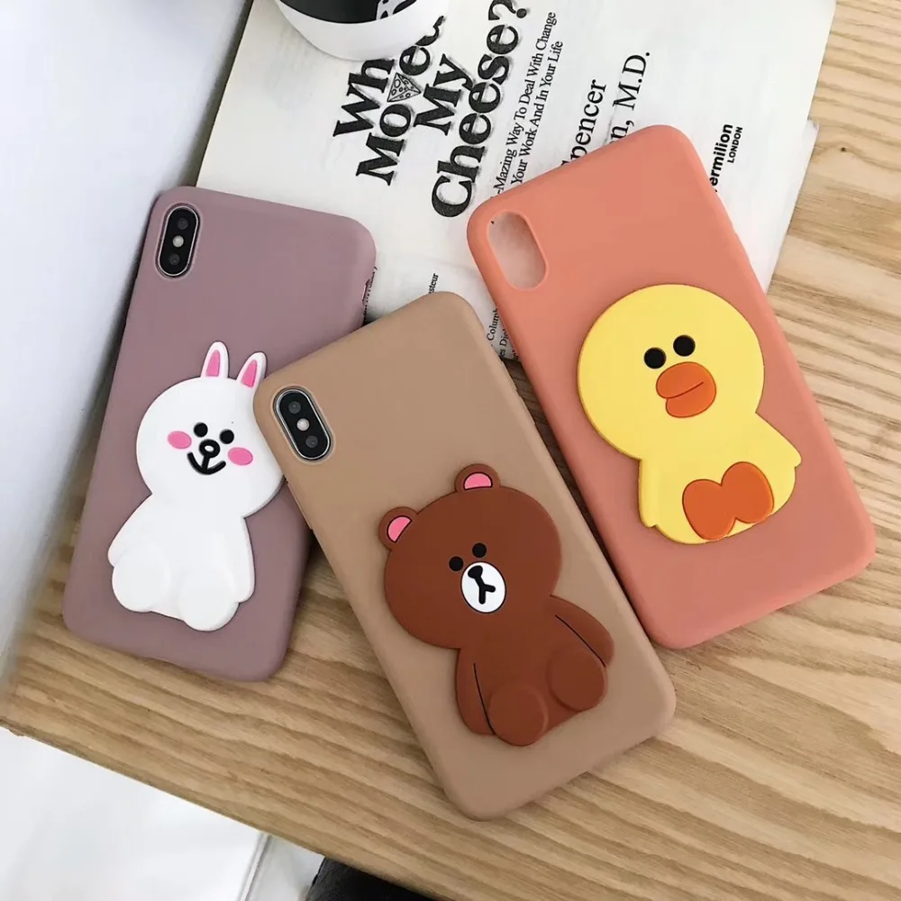 Милый 3D чехол для iphone MAX XS XR 7 8 6 6S plus мягкий силиконовый задней панели из ТПУ| |