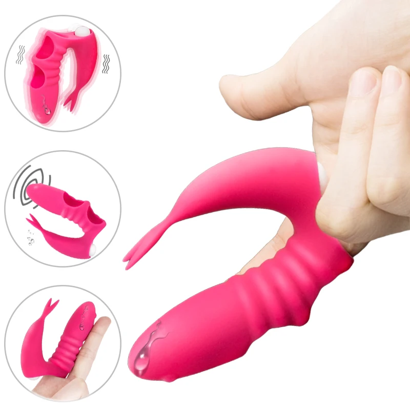 Палец Вибраторы Стимуляция клитора палец рукав G Spot массаж вибрационный для