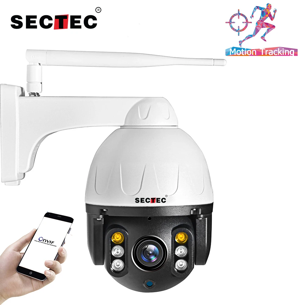 SECTEC 1080P PTZ IP Camera Auto Tracking Outdoor Waterproof Mini Speed Dome Camera 2MP IR 30M P2P CCTV Security Camera
SECTEC 1080P PTZ IP Camera Auto Tracking Outdoor Waterproof Mini Speed Dome Camera 2MP IR 30M P2P CCTV Security Camera
