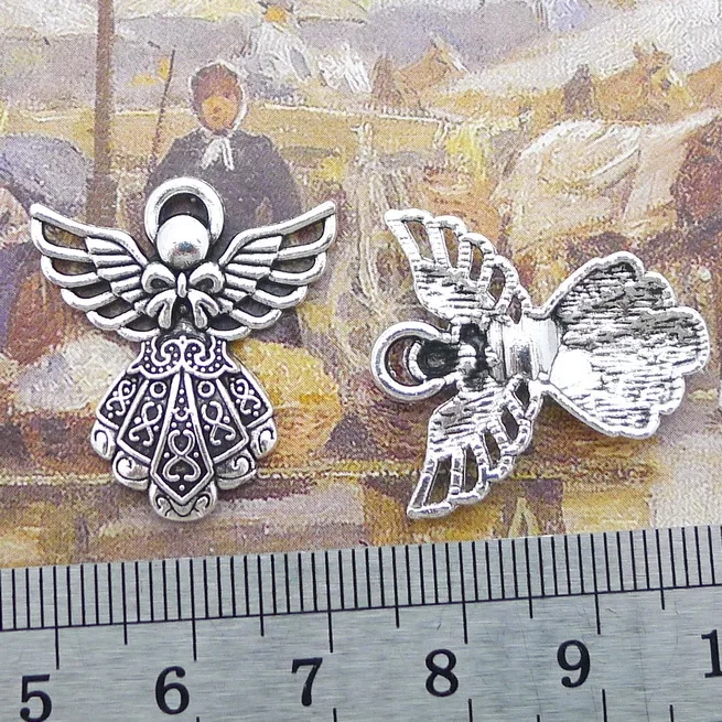 100pcs Charm angel pendant 27*24mm Antique silver Handmade Jewelry Making DIY Supplies European Alloy accessories Hot
100pcs Charm angel pendant 27*24mm Antique silver Handmade Jewelry Making DIY Supplies European Alloy accessories Hot